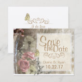 ワイルドフラワー日付の保存 セーブザデート (正面/裏面)