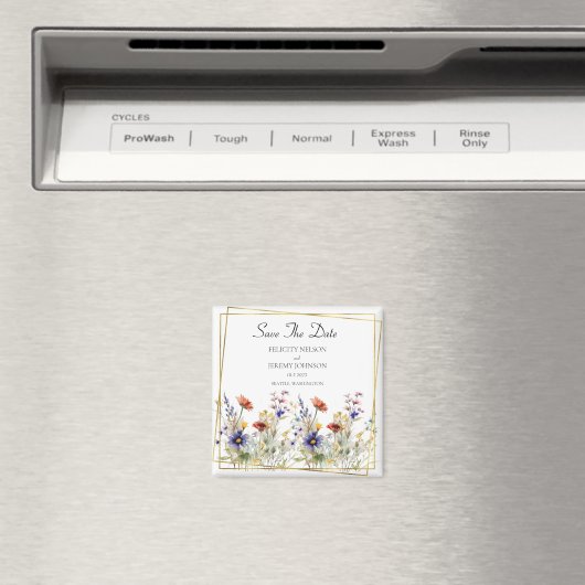 ワイルドフラワー日付を保存 マグネット (インサイチュ (食洗機))