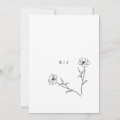 ワイルドフラワー日付を保存 招待状 (裏面)