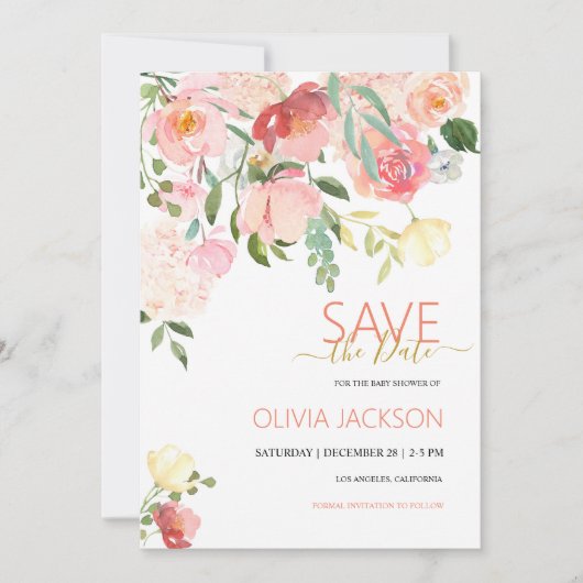 ワイルドフラワー日付カードを保存 シーズンカード (正面)