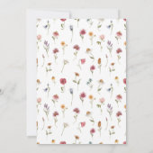 ワイルドフラワー日付カードを保存 セーブザデート (裏面)