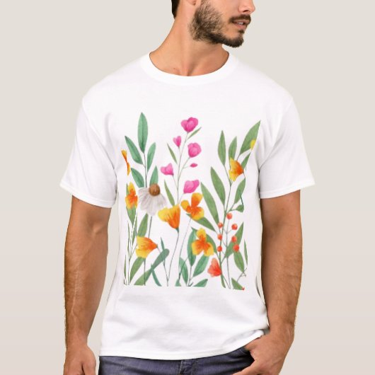 ワイルドフラワー昇華 Tシャツ (正面)