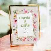 ワイルドフラワー明るいエレガントカードとギフト ポスター