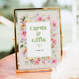 ワイルドフラワー明るいエレガントカードとギフト ポスター