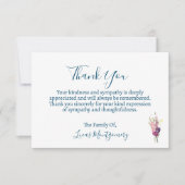 ワイルドフラワー明るい葬儀ありがとう、悔やみや弔慰 ノートカード (正面)