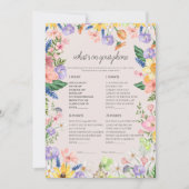 ワイルドフラワー春あなたの携帯ゲームカードの何が 招待状 (正面)