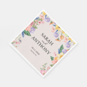 ワイルドフラワー春の結婚式ナプキンス スタンダードランチョンナプキン (角)
