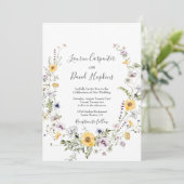 ワイルドフラワー春の結婚式招待状 招待状 (スタンド正面)