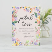 ワイルドフラワー春の結婚式花弁トスサインカード 招待状 (スタンド正面)
