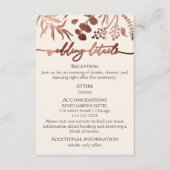 ワイルドフラワー春の結婚式詳細 | RSVP | QRコード エンクロージャーカード (正面)