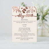ワイルドフラワー春の結婚式詳細 | RSVP | QRコード エンクロージャーカード (スタンド正面)