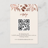 ワイルドフラワー春の結婚式詳細 | RSVP | QRコード エンクロージャーカード (裏面)