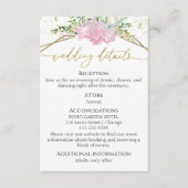 ワイルドフラワー春の結婚式詳細 | RSVP | QRコード エンクロージャーカード (正面)