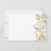 ワイルドフラワー春の結婚式QRコード 出欠カード (裏面)