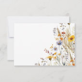 ワイルドフラワー春の結婚式QRコード 出欠カード (裏面)