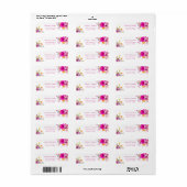 ワイルドフラワー春の結婚式RSVP差出人住所 ラベル (フルシート)