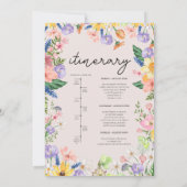 ワイルドフラワー春ウェルカムレター&タイムラインカード 招待状 (裏面)