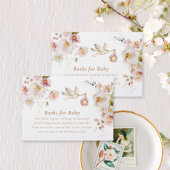 ワイルドフラワー春ガーデンブックスベビー エンクロージャーカード