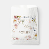 ワイルドフラワー春ガールベビーシャワー フェイバーバッグ (正面)