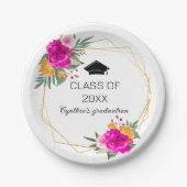 ワイルドフラワー春クラス卒業 ペーパープレート (正面)