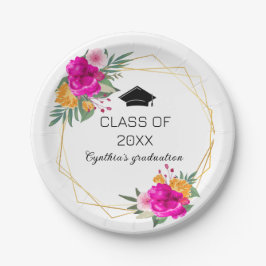 ワイルドフラワー春クラス卒業 ペーパープレート