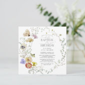 ワイルドフラワー春サマーバプテスマ1st誕生日 招待状 (スタンド正面)