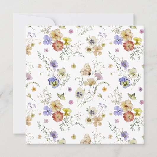 ワイルドフラワー春サマーバプテスマ1st誕生日 招待状 (裏面)