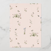 ワイルドフラワー春サマーフローラバプテスマ 箔招待状 (裏面)