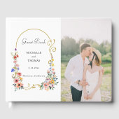 ワイルドフラワー春サマー結婚アーチの写真 ゲストブック (正面)