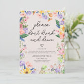 ワイルドフラワー春ドリンクとドライブの看板カード 招待状 (スタンド正面)