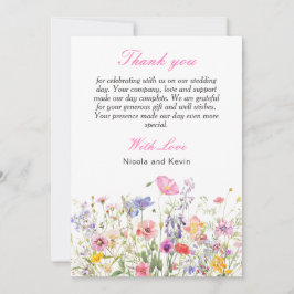 ワイルドフラワー春フローラありがとう サンキューカード