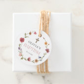 ワイルドフラワー春フローラガールバプテスマパーティー フェイバータグ (インサイチュ)