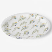 ワイルドフラワー春フローラベビーシャワー ペーパープレート (アングル)