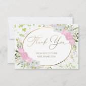 ワイルドフラワー春ブライダルシャワーサンキューカード 出欠カード (正面)