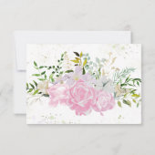 ワイルドフラワー春ブライダルシャワーサンキューカード 出欠カード (裏面)