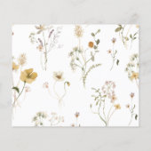 ワイルドフラワー春ブライダルシャワーレシピカード (裏面)