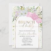 ワイルドフラワー春ブランチアンドバブリーブライダルシャワー 招待状 (正面)