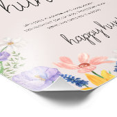 ワイルドフラワー春ベビーおしゃぶり狩りカードサイン フォトプリント            (角)