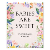 ワイルドフラワー春ベビーは甘いサイン フォトプリント (正面)