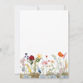 ワイルドフラワー春ベビーイン開花ベビーシャワー 招待状 (裏面)