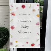 ワイルドフラワー春ベビーシャワーウェルカム アクリルサイン