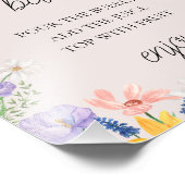 ワイルドフラワー春ベビーシャワーモモモザバーサイン フォトプリント (角)