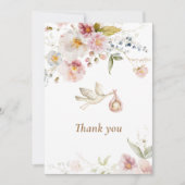 ワイルドフラワー春ベビーシャワー サンキューカード (正面)