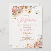 ワイルドフラワー春メドウガーデンバースデーパーティー 招待状 (正面)