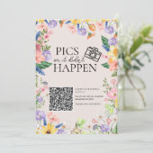 ワイルドフラワー春写真またはカードが発生しなかった 招待状 (スタンド正面)