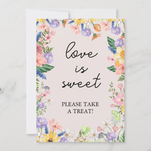 ワイルドフラワー春愛は甘いサインカード 招待状 (正面)