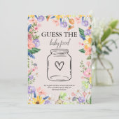 ワイルドフラワー春推測ベビーフードゲームカード 招待状 (スタンド正面)