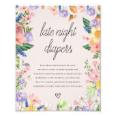 ワイルドフラワー春深夜おむつサイン フォトプリント (正面)
