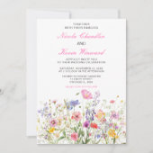 ワイルドフラワー春結婚フローラ 招待状 (正面)