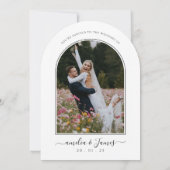 ワイルドフラワー春結婚写真 招待状 (裏面)